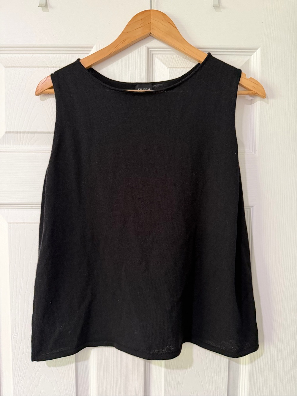 Eileen Fisher Black Sleeveless Tank - Crew Neck